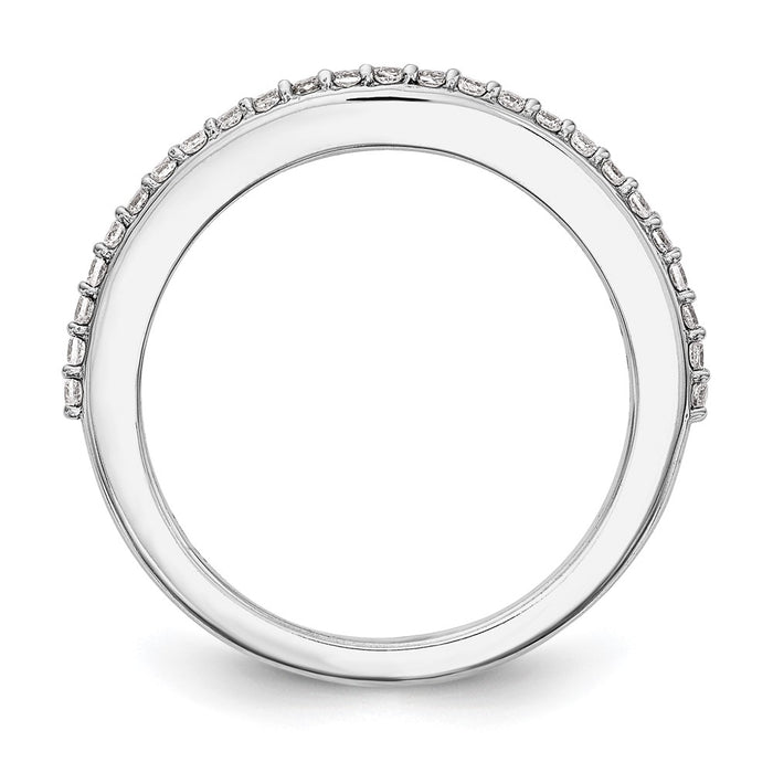 Buy Stylish 14K White Gold Contoured Wedding Band with 1/4 Carat Diamond-2