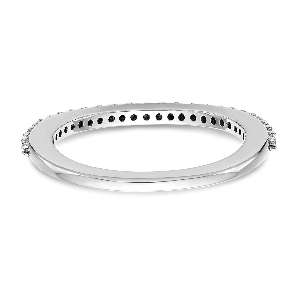 Buy Stylish 14K White Gold Contoured Wedding Band with 1/4 Carat Diamond