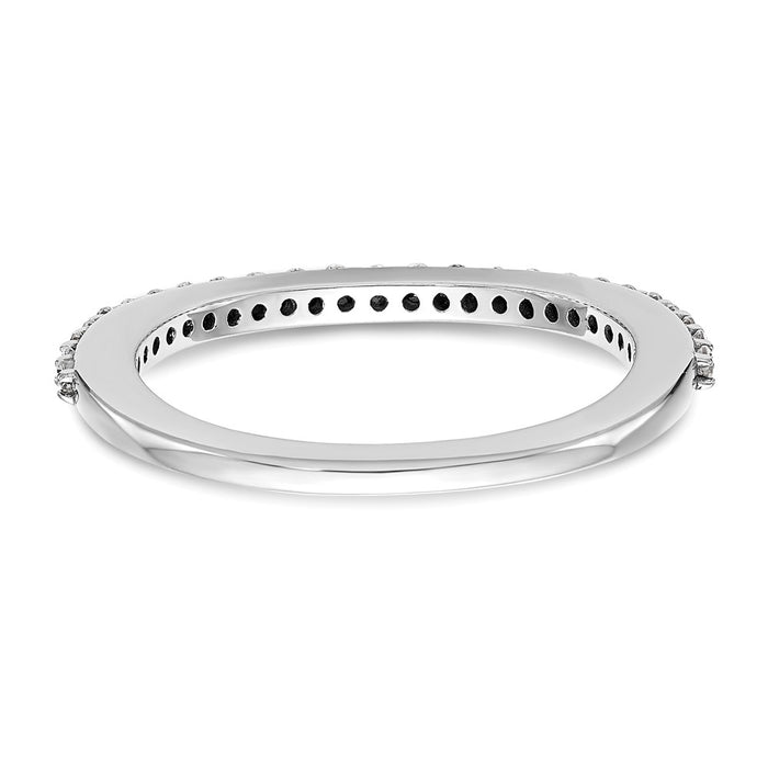 Buy Stylish 14K White Gold Contoured Wedding Band with 1/4 Carat Diamond-5