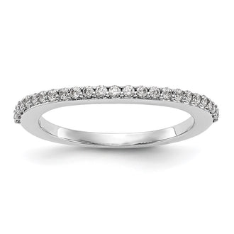 Buy Stylish 14K White Gold Contoured Wedding Band with 1/4 Carat Diamond