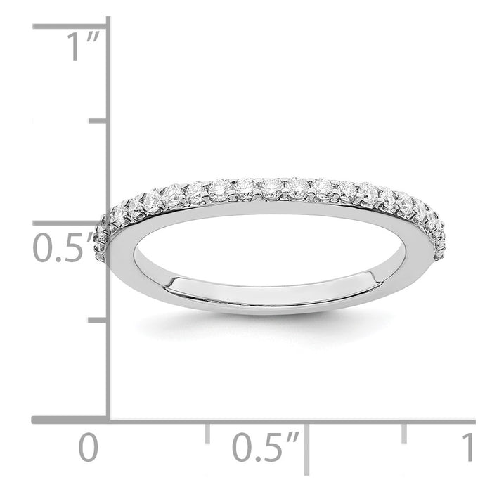 Buy Stylish 14K White Gold Wedding Band with 1/3 Carat Diamond, Value Deal!-7