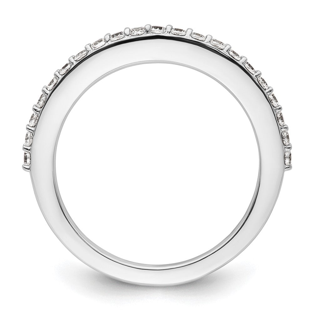 High-Quality 14K White Gold Contoured Wedding Band - 1/3 Carat Diamond Value