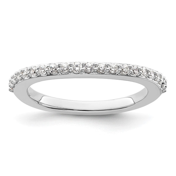 14K White Gold Contoured Wedding Band - 1/3 Carat Diamond - Style GR1-1022654