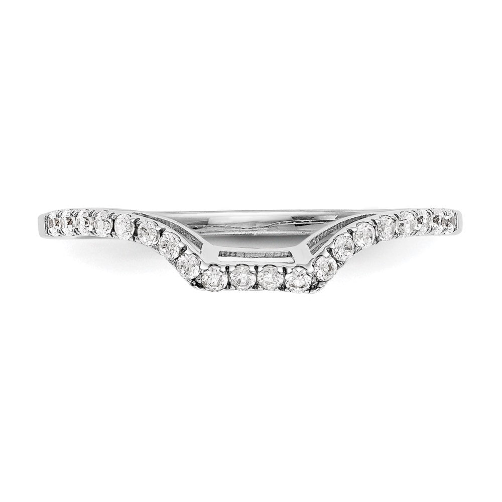 Exclusive 14K White Gold Contoured Wedding Band - 1/5 Carat Diamond, Stylish Value