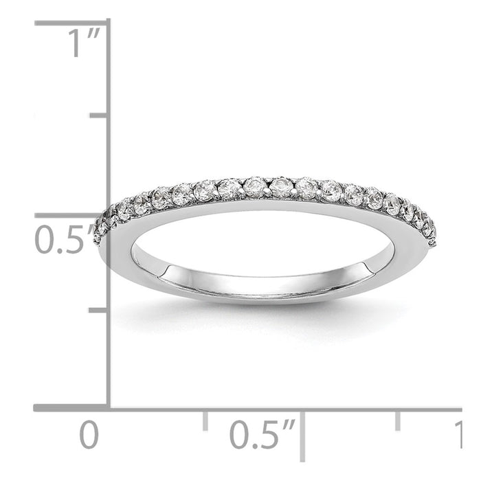 Buy Stylish 14K White Gold 1/4 Carat Diamond Eternity Wedding Band - Luxury Value-7
