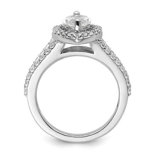 Buy Exclusive 14K White Gold Halo Engagement Ring Semi-Mount for 2 Carat