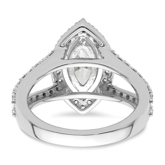 Buy Exclusive 14K White Gold Halo Engagement Ring Semi-Mount for 2 Carat-5