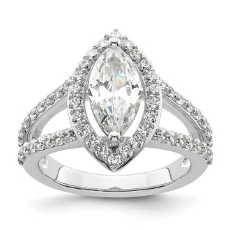 Buy Exclusive 14K White Gold Halo Engagement Ring Semi-Mount for 2 Carat