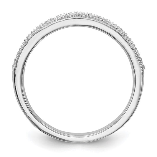High-Quality 14K White Gold Wedding Band Set - 1/8 Carat Diamond, Stylish Value