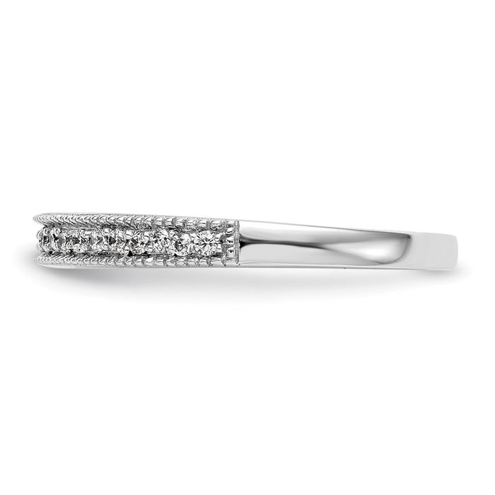 High-Quality 14K White Gold Wedding Band Set - 1/8 Carat Diamond, Stylish Value-3