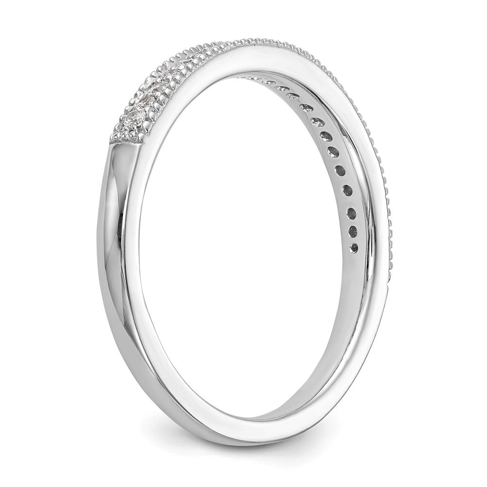High-Quality 14K White Gold Wedding Band Set - 1/8 Carat Diamond, Stylish Value