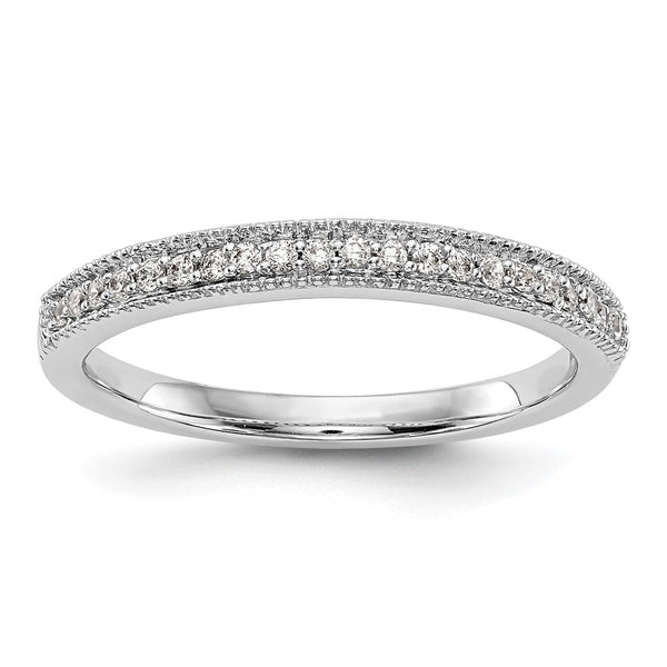 14K White Gold Wedding Band Set - 1/8 Carat Diamond - Style GR1-1035259