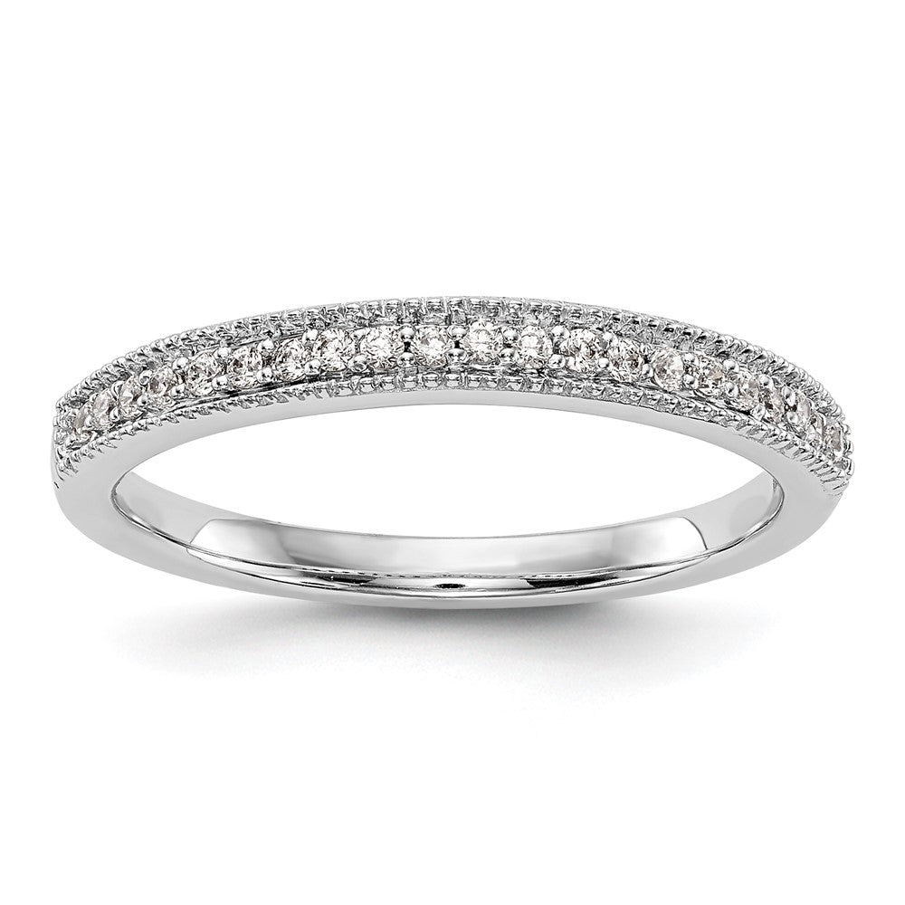 High-Quality 14K White Gold Wedding Band Set - 1/8 Carat Diamond, Stylish Value
