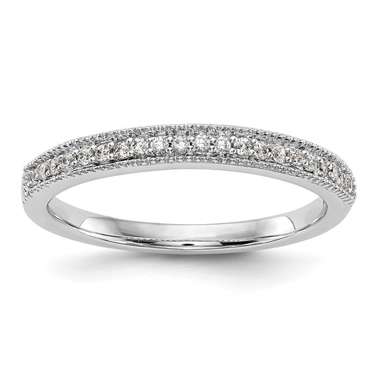High-Quality 14K White Gold Wedding Band Set - 1/8 Carat Diamond, Stylish Value