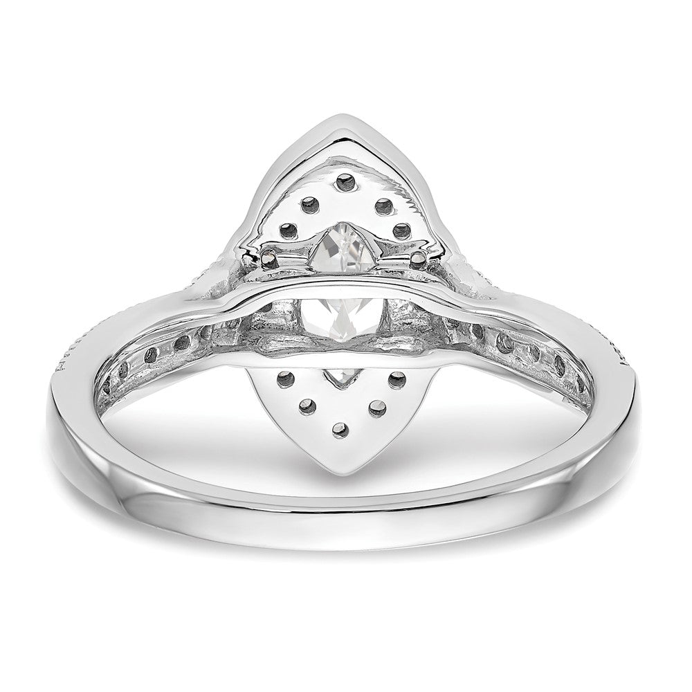 Buy 14K White Gold Semi-Mount Engagement Ring with 1/3 Carat Diamonds - Stylish Halo Design
