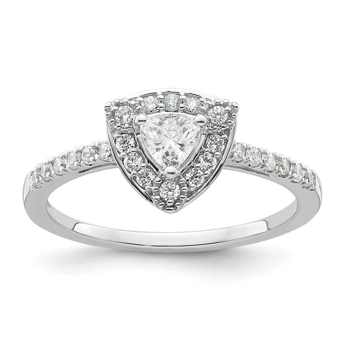 Buy Exclusive 14K White Gold Halo Engagement Ring for 1/4 Carat Stone-7