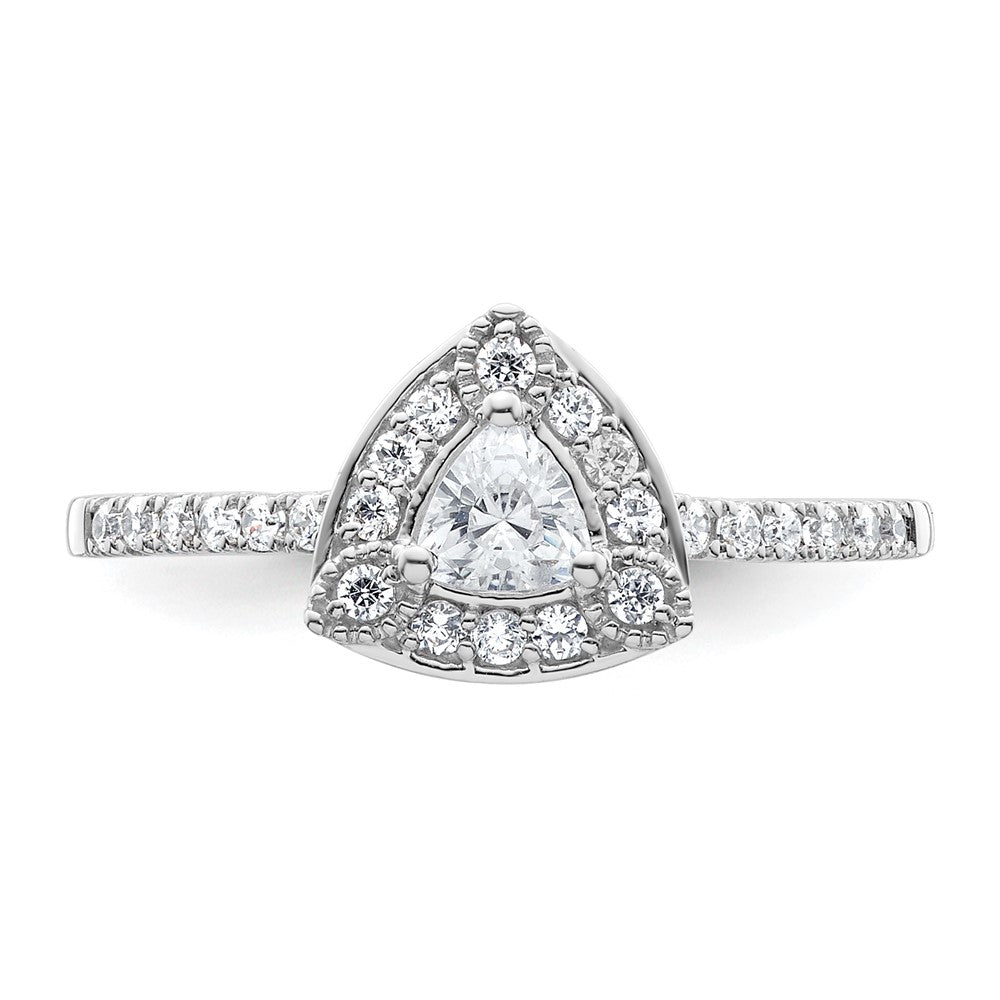 Buy Exclusive 14K White Gold Halo Engagement Ring for 1/4 Carat Stone