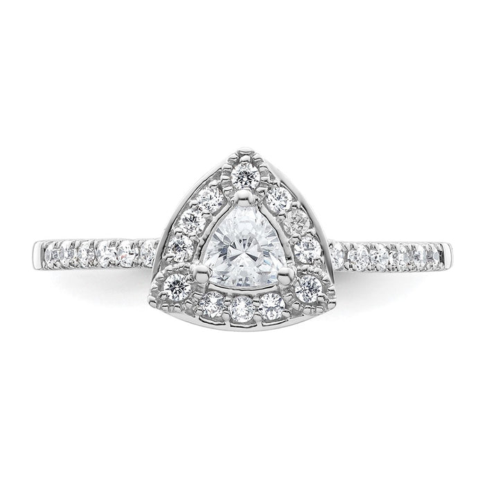 Buy Exclusive 14K White Gold Halo Engagement Ring for 1/4 Carat Stone-4
