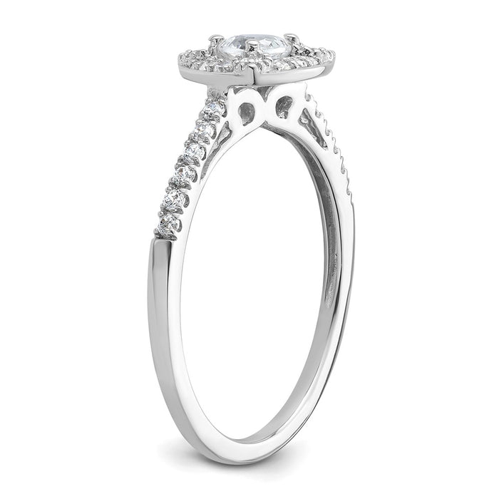 Buy Exclusive 14K White Gold Halo Engagement Ring for 1/4 Carat Stone-6