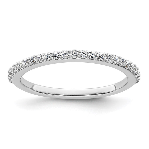 14K White Gold Wedding Band Set with 1/4 Carat Diamonds - Style GR1-1022696