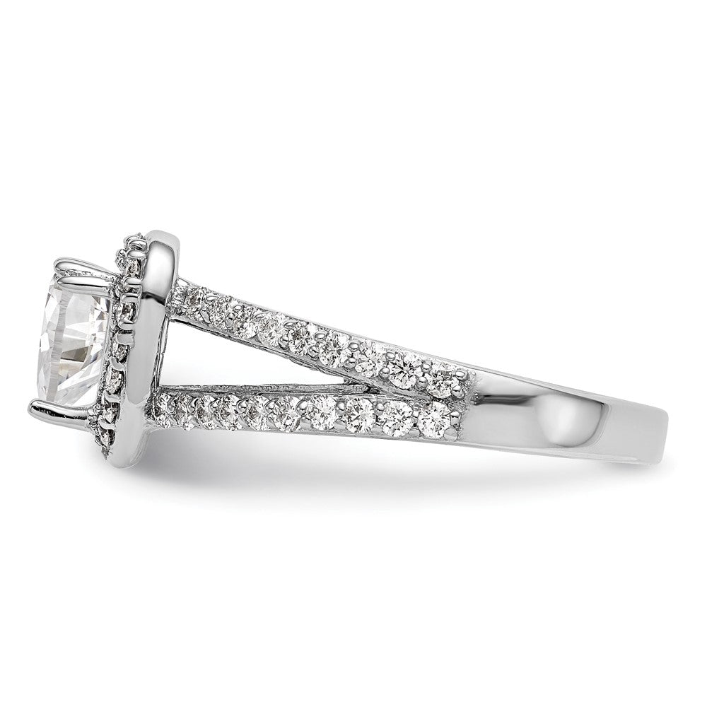 Exclusive 14K White Gold Halo Engagement Ring, 1 Carat Heart Center, Stylish Value