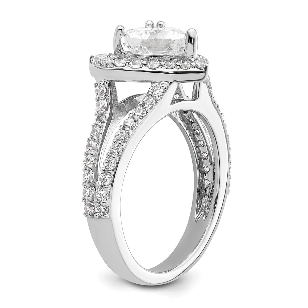Buy Affordable 14K White Gold Halo Engagement Ring for 1.5 Carat Heart, 1 Carat Accents