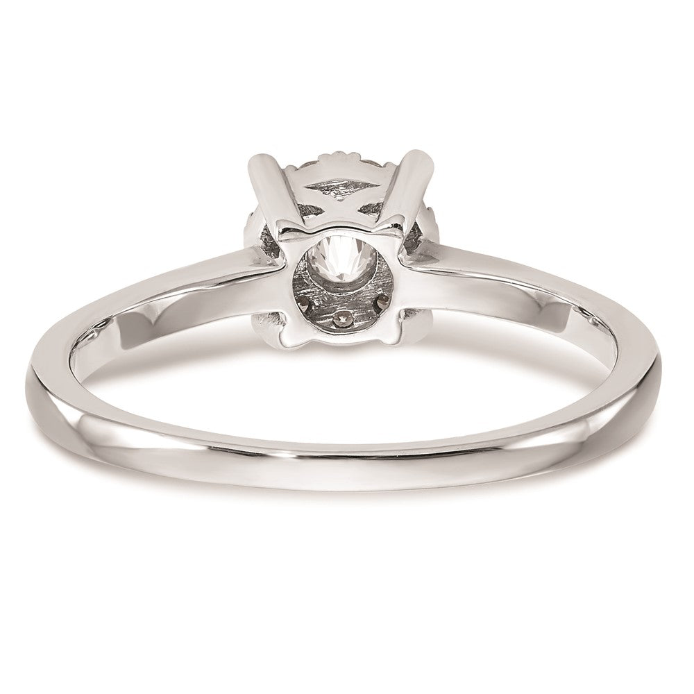 Buy Exclusive 14K White Gold Halo Cluster Engagement Ring - 1/4 Carat Diamond Value