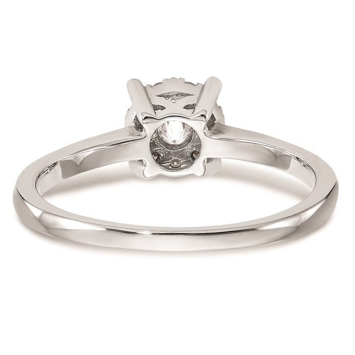 Buy Exclusive 14K White Gold Halo Cluster Engagement Ring - 1/4 Carat Diamond Value-5