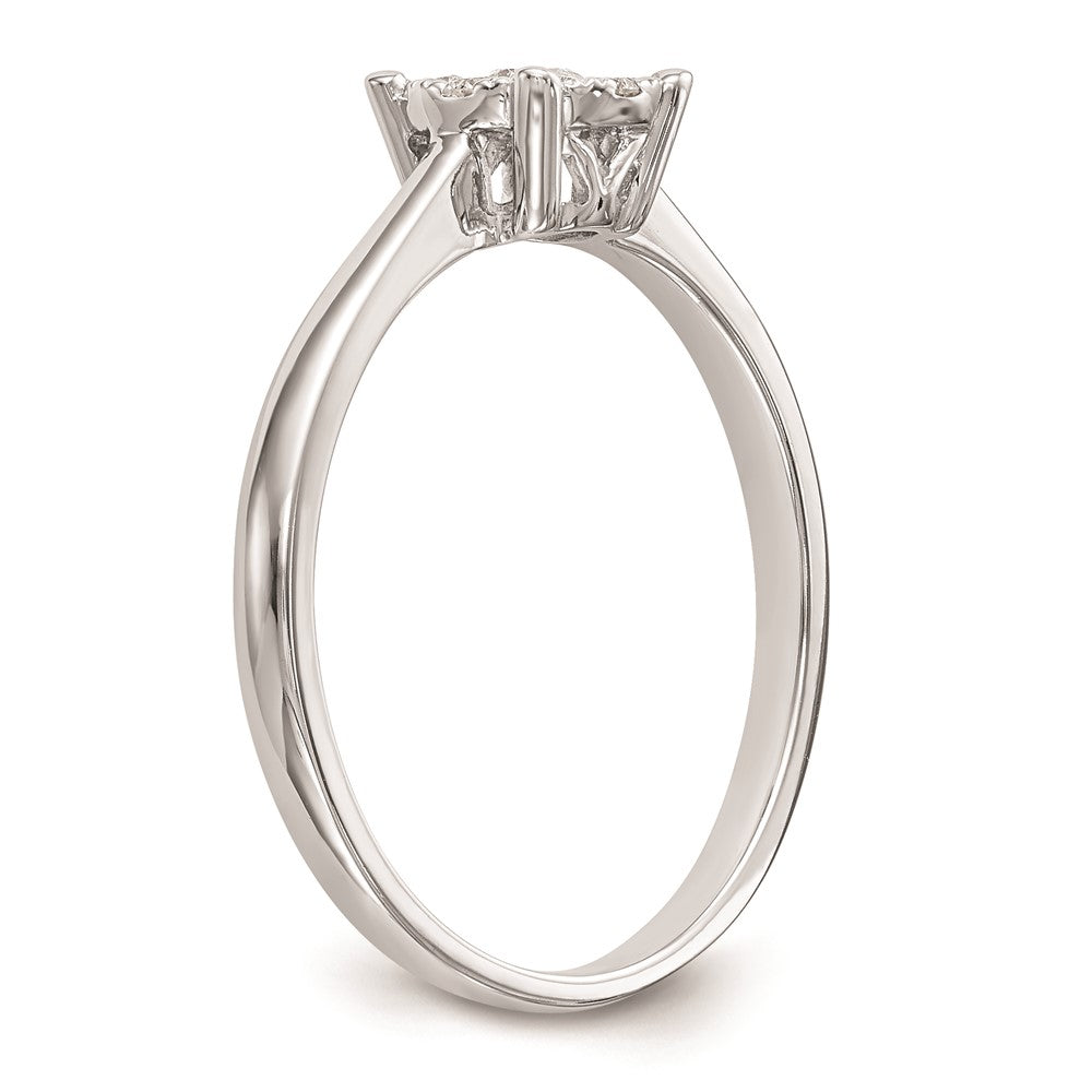 Buy Exclusive 14K White Gold Halo Cluster Engagement Ring - 1/4 Carat Diamond Value
