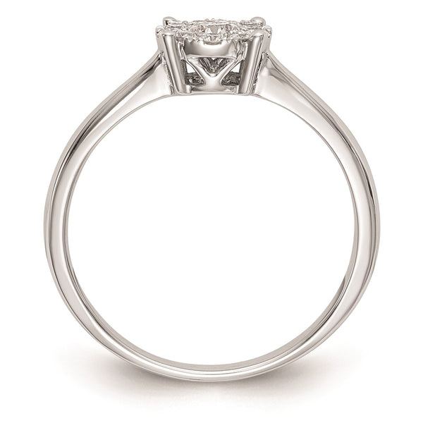 14K White Gold Halo Engagement Ring with 1/3 Carat Diamond - Style GR1-1034644