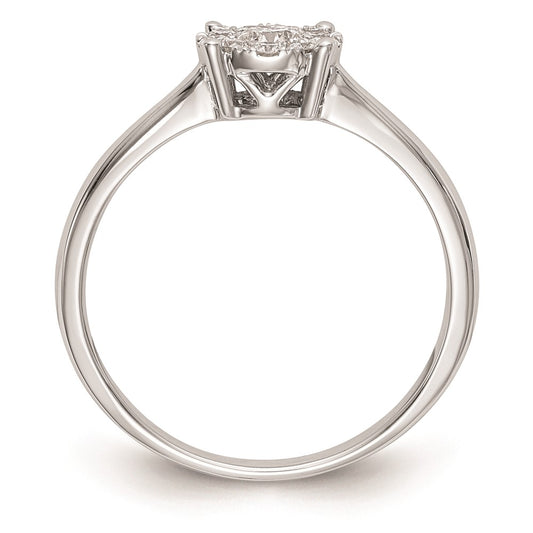 High-Quality 14K White Gold Halo Engagement Ring with 1/3 Carat Diamond