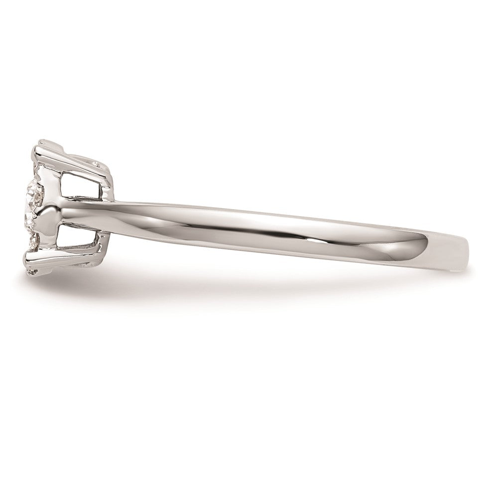 High-Quality 14K White Gold Halo Engagement Ring with 1/3 Carat Diamond