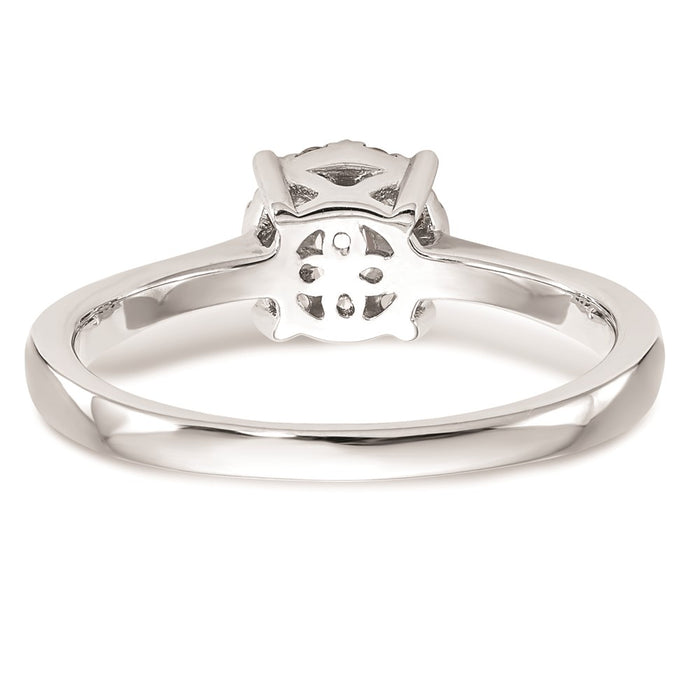 High-Quality 14K White Gold Halo Engagement Ring with 1/3 Carat Diamond-5