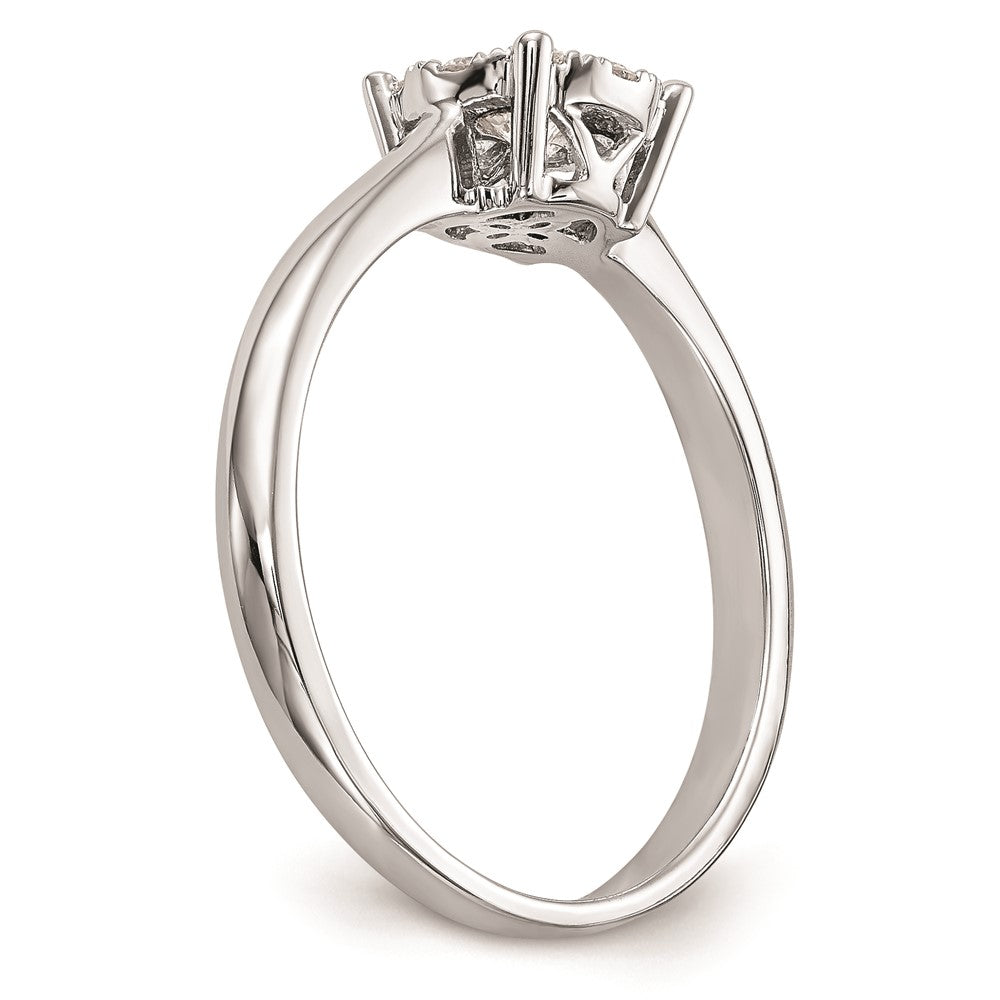 High-Quality 14K White Gold Halo Engagement Ring with 1/3 Carat Diamond