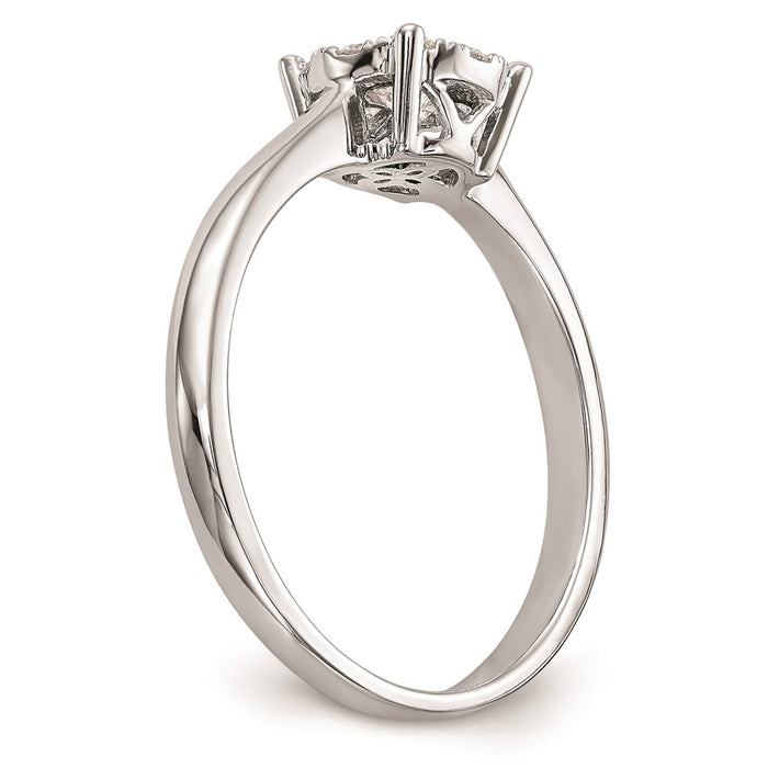High-Quality 14K White Gold Halo Engagement Ring with 1/3 Carat Diamond-6
