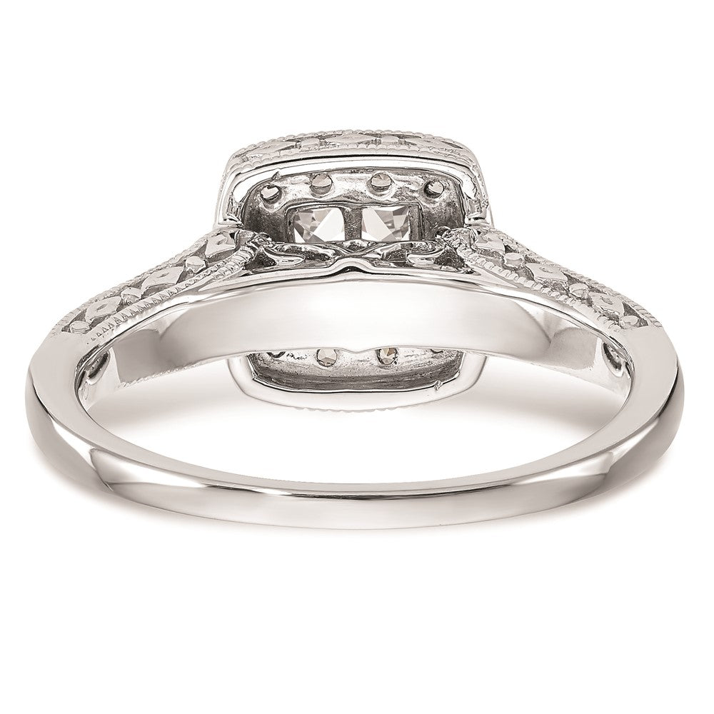 Buy Exclusive 14K White Gold Engagement Ring | 3/4 Carat Diamond Halo Value