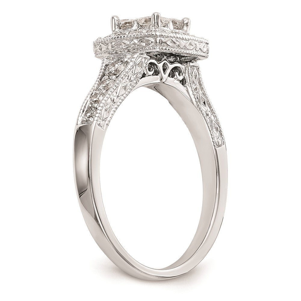Buy Exclusive 14K White Gold Engagement Ring | 3/4 Carat Diamond Halo Value