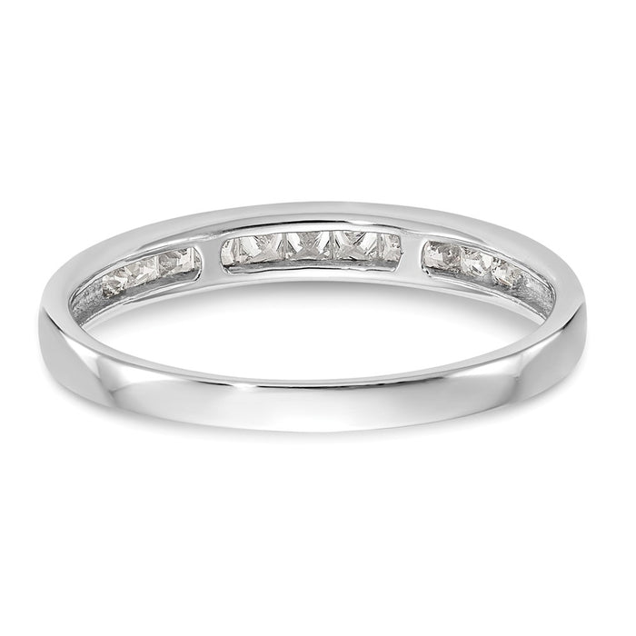 Buy Stylish 14K White Gold Wedding Band with 1/3 Carat Diamonds - Luxury Value!-5