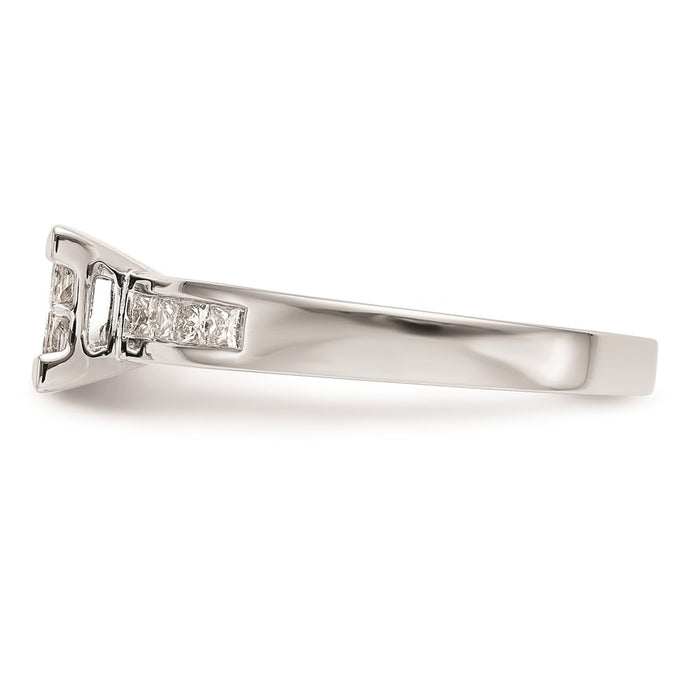 Buy Stylish 14K White Gold Princess Diamond Engagement Ring, 3/4 Carat-3