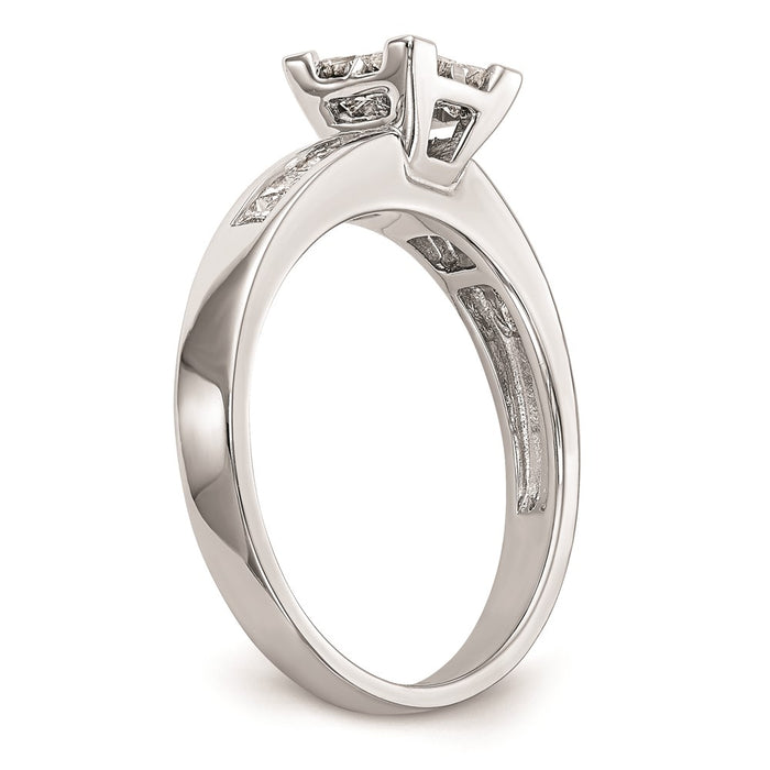 Buy Stylish 14K White Gold Princess Diamond Engagement Ring, 3/4 Carat-6