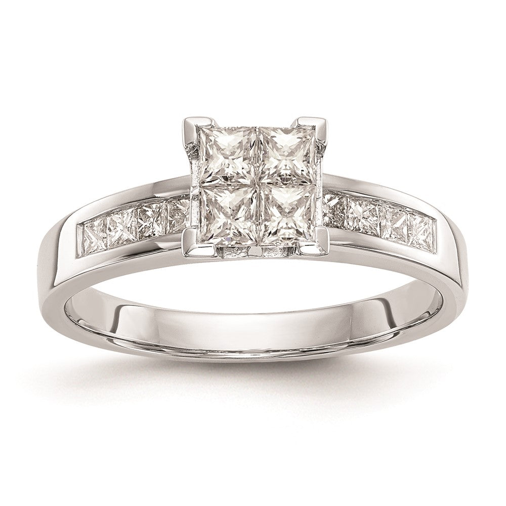 Buy Stylish 14K White Gold Princess Diamond Engagement Ring, 3/4 Carat