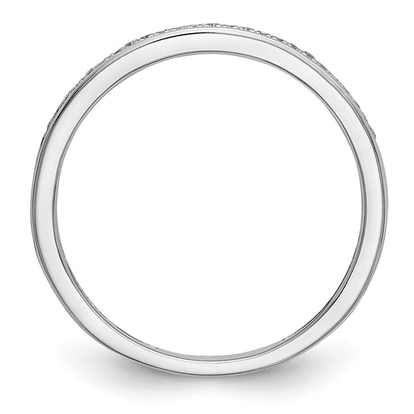 14K White Gold Diamond Wedding Band Set - 1/6 Carat