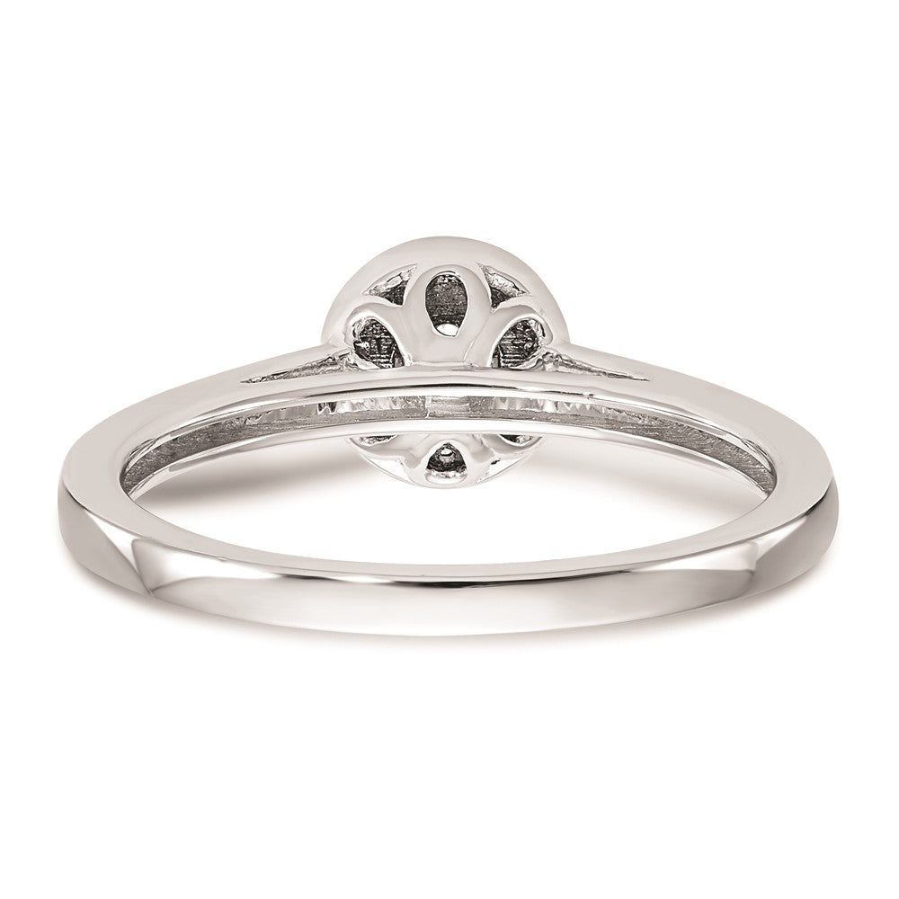 Exclusive 10K White Gold Halo Cluster Engagement Ring | 1/5 Carat Diamond, Value Price