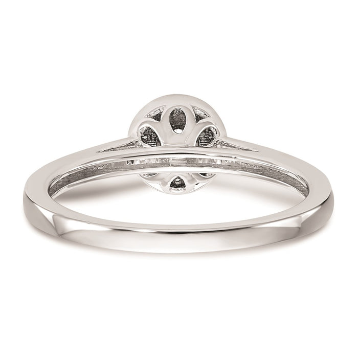 Exclusive 10K White Gold Halo Cluster Engagement Ring | 1/5 Carat Diamond, Value Price-5