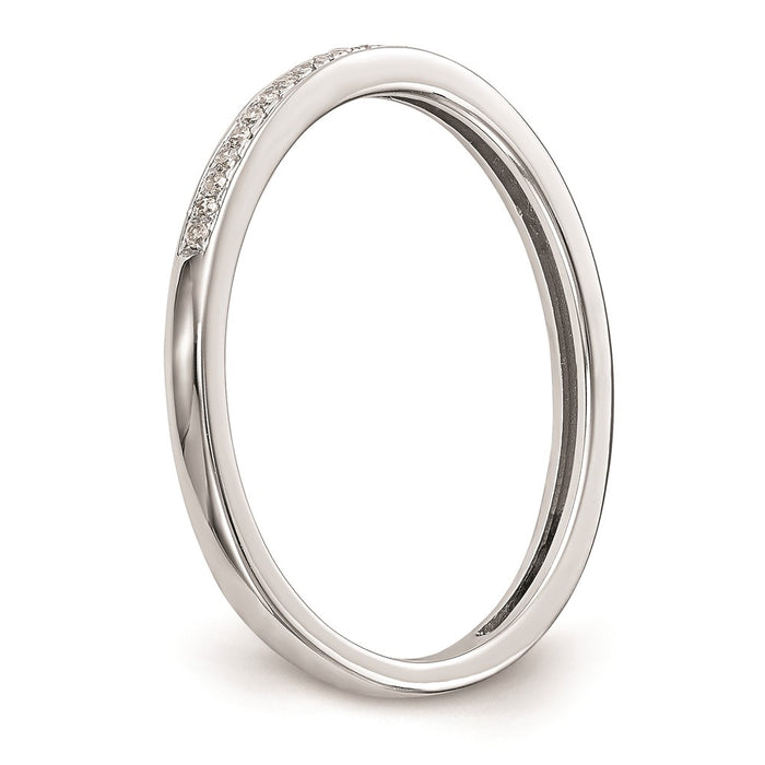 Buy Stylish 10K White Gold Diamond Wedding Band Set - 1/6 Carat Total Weight-6