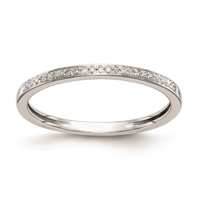 Buy Stylish 10K White Gold Diamond Wedding Band Set - 1/6 Carat Total Weight-1