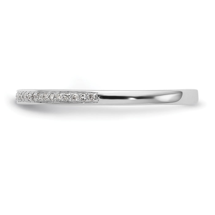 Buy Stylish 14K White Gold Diamond Wedding Band Set - 1/6 Carat Total Weight-3