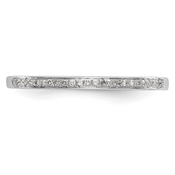 Buy Stylish 14K White Gold Diamond Wedding Band Set - 1/6 Carat Total Weight-4