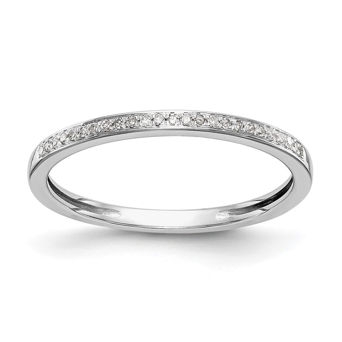 Buy Stylish 14K White Gold Diamond Wedding Band Set - 1/6 Carat Total Weight-1