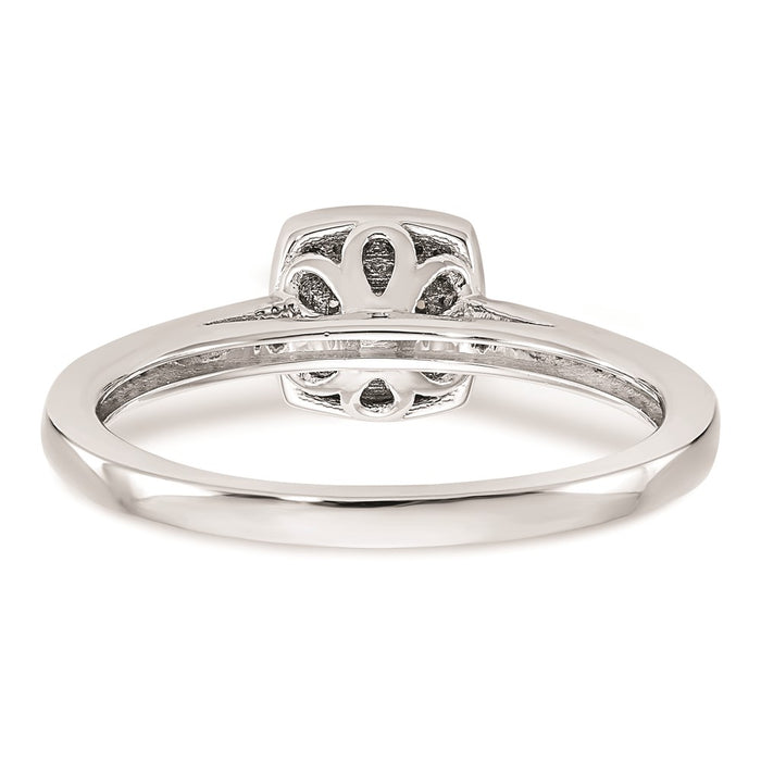 Designer 10K White Gold Halo Diamond Engagement Ring, 1/5 Carat Cluster - Stylish Value-5